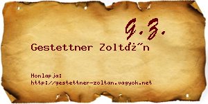 Gestettner Zoltán névjegykártya