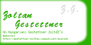 zoltan gestettner business card